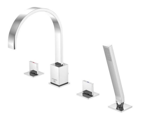 Steinberg 135 2402 4-Loch Wannenrand-Armatur, Ausladung 225 mm