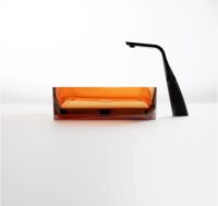 Steinberg Serie 489 Aufsatzwaschtisch ohne Überlauf rechteckig aus Polyresin, inkl. Schaftventil mit Polyresin-Abdeckung, 600 x 400 x 120 mm