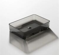 Steinberg Serie 489 Aufsatzwaschtisch ohne Überlauf rechteckig aus Polyresin, inkl. Schaftventil mit Polyresin-Abdeckung, 600 x 400 x 120 mm