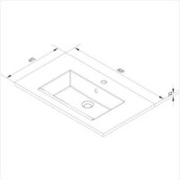 Fackelmann Waschtisch 82x15,5x47,5cm